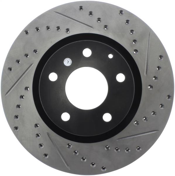 Stoptech - StopTech Sport Drilled/Slotted Brake Rotor Front Left 127.45086L