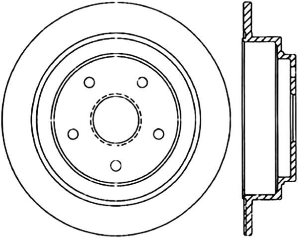 Stoptech - StopTech Sport Cryo Drilled/Slotted Brake Rotor Rear Left 127.47015CL