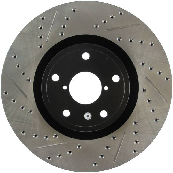 Stoptech - StopTech 05-10 Subaru Impreza WRX/STi Slotted & Drilled Right Front Rotor - 127.47022R