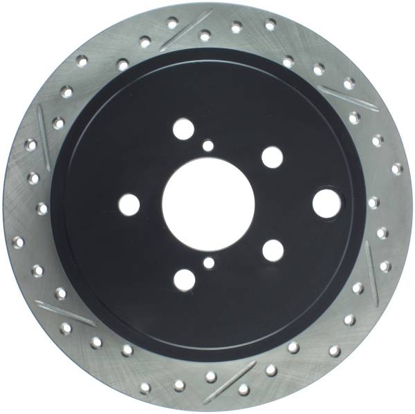 Stoptech - StopTech 08-10 Impreza WRX (Exc STi)/08-10 Impreza Coupe/Sedan Slotted & Drilled Right Rear Rotor - 127.47029R