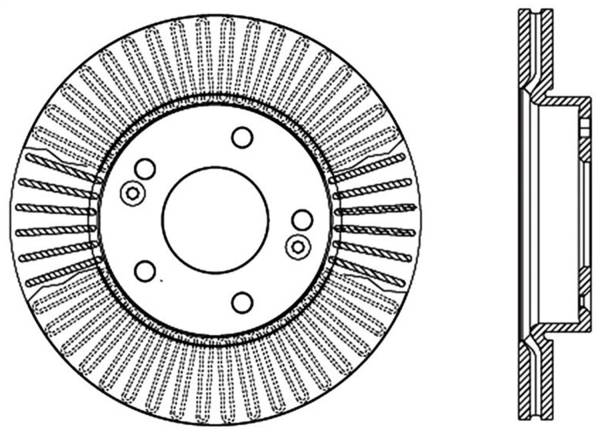 Stoptech - StopTech Sport Drilled/Slotted Brake Rotor; Front Right