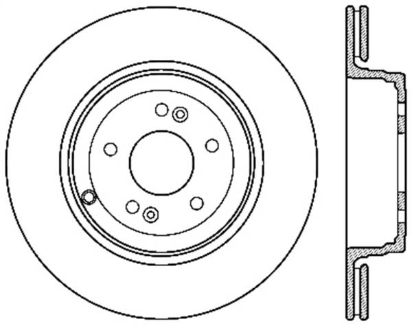 Stoptech - StopTech Sport Cryo Drilled/Slotted Brake Rotor Rear Left 127.51035CL