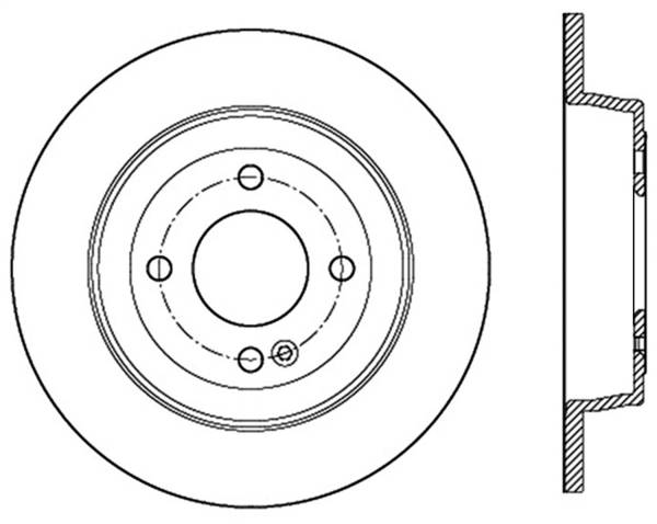 Stoptech - StopTech Sport Drilled/Slotted Brake Rotor Rear Left 127.51047L