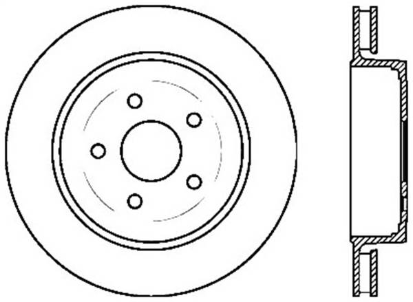 Stoptech - StopTech Sport Cryo Drilled/Slotted Brake Rotor Rear Left 127.58004CL