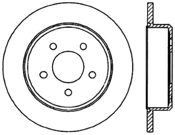 Stoptech - StopTech Sport Drilled/Slotted Brake Rotor Rear Left 127.61032L