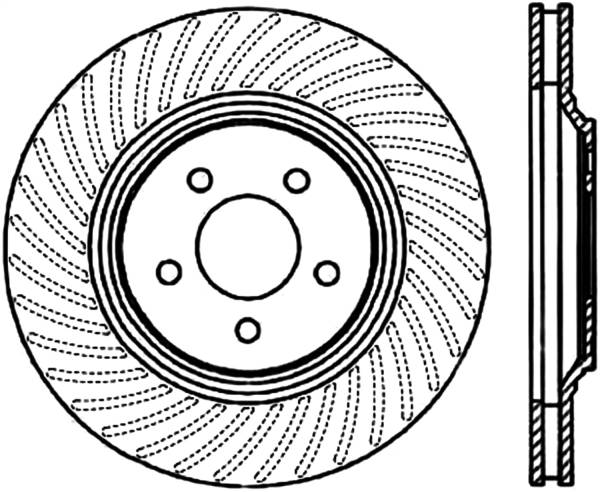 Stoptech - StopTech Slotted & Drilled Sport Brake Rotor - 127.61044L