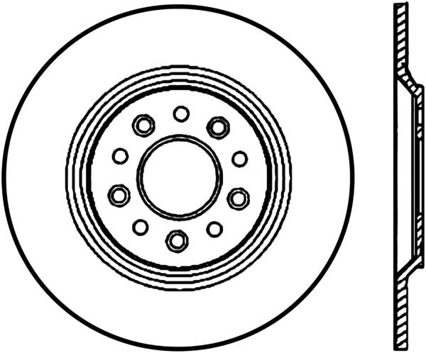 Stoptech - StopTech Sport Cryo Drilled/Slotted Brake Rotor Rear Left 127.61081CL