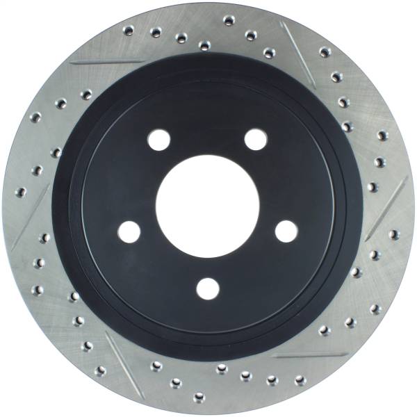 Stoptech - StopTech 05-10 Ford Mustang Slotted & Drilled Left Rear Rotor - 127.61087L