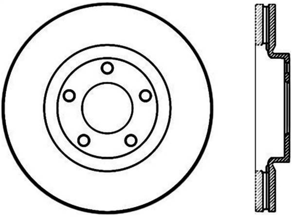 Stoptech - StopTech Sport Drilled/Slotted Brake Rotor; Front Left