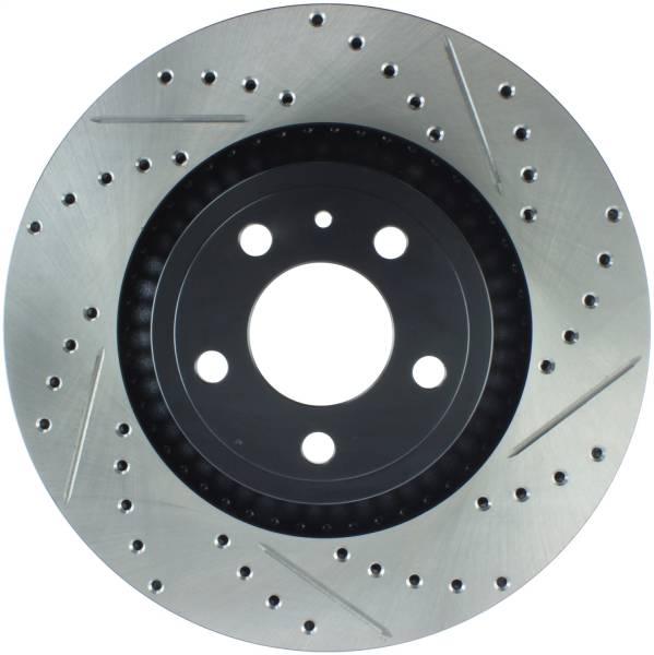 Stoptech - StopTech Slotted & Drilled Sport Brake Rotor - 2015 Ford Mustang Non-Brembo - Front Left - 127.61114L