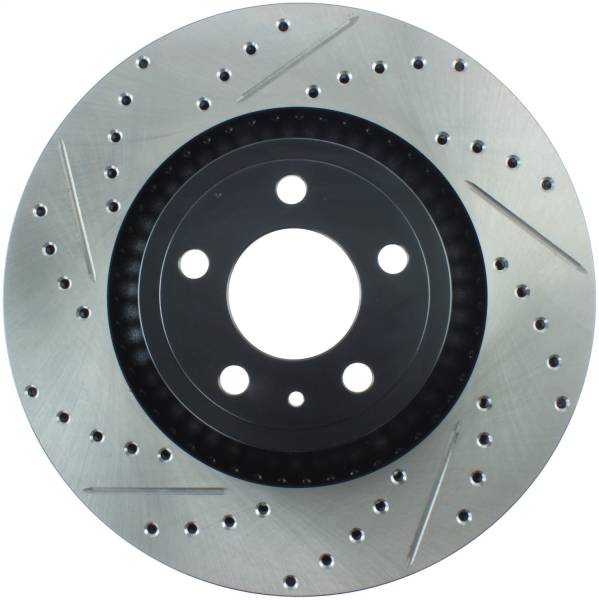 Stoptech - StopTech Slotted & Drilled Sport Brake Rotor - 2015 Ford Mustang Non-Brembo - Front Right - 127.61114R