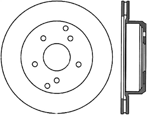 Stoptech - StopTech Sport Drilled/Slotted Brake Rotor Rear Left 127.62021L