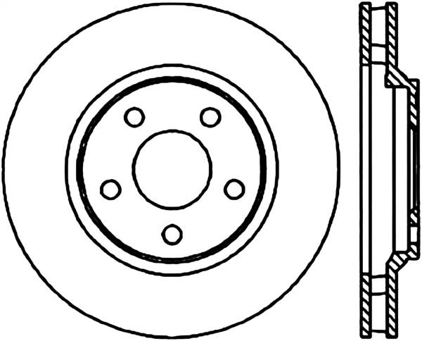 Stoptech - StopTech 98-02 Chevrolet Camaro / Pontiac Firebird/Trans Am Slotted & Drilled Front Left Rotor - 127.62055L