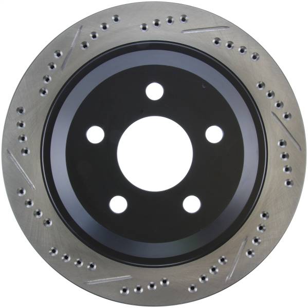 Stoptech - StopTech 98-02 Chevrolet Camaro / Pontiac Firebird/Trans Am Slotted & Drilled Rear Right Rotor - 127.62065R