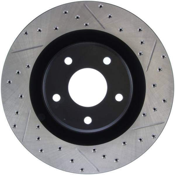 Stoptech - StopTech Power Slot 05-07 Cadillac XLR / 06-09 Chevy Corvette Front Left Drilled & Slotted Rotors - 127.62085L
