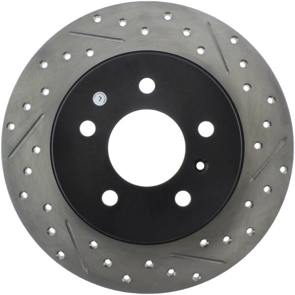 Stoptech - StopTech Sport Drilled/Slotted Brake Rotor; Rear Left