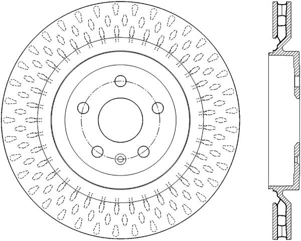Stoptech - StopTech 09-16 Cadillac CTS SportStop Cryo Slotted & Drilled Rear Left Rotor - 127.62119CL