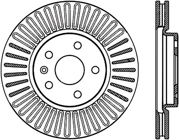Stoptech - Stoptech 10-15 Chevy Camaro Sport Cryo-Treated Cross Drilled & Slotted Rotor - Front Left - 127.62120CL