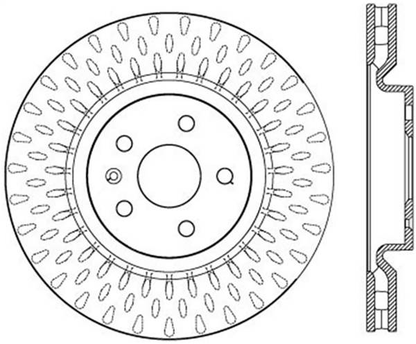 Stoptech - StopTech Sport Cryo Drilled/Slotted Brake Rotor Front Left 127.62124CL