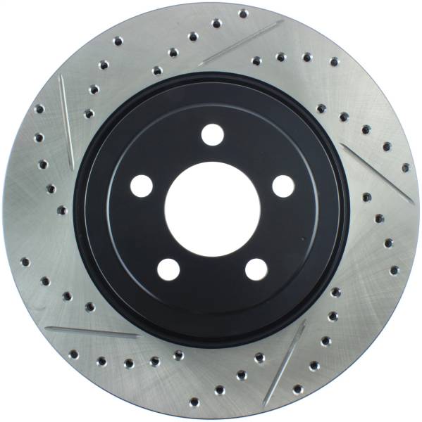 Stoptech - StopTech 05-09 Chrysler 300 (5.7L V8 exc SRT-8) Front Right Slotted & Drilled Rotor - 127.63061R