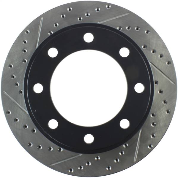 Stoptech - StopTech 00-05 Ford Excursion 4WD / 99-04 F250/F350 Pickup Front Slotted & Drilled Right Rotor - 127.65086R