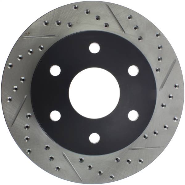 Stoptech - StopTech 99-06 GMC Sierra (2dr) Front Left Slotted & Drilled Rotor - 127.66040L