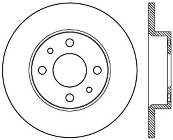 Stoptech - StopTech Sport Cross Drilled Brake Rotor; Front and Rear Left