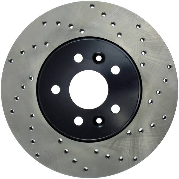 Stoptech - StopTech Sport Cross Drilled Brake Rotor; Front Left