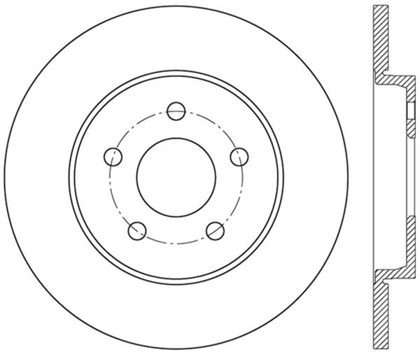 Stoptech - StopTech Sport Cross Drilled Brake Rotor; Rear Right