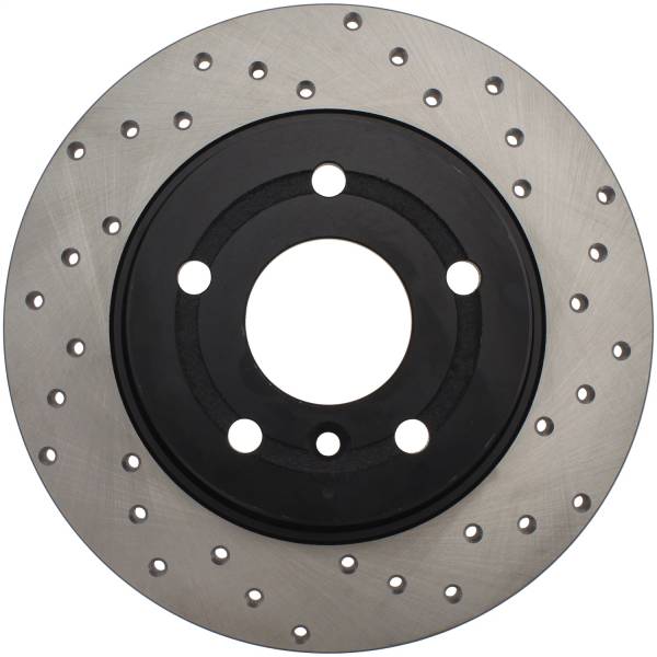 Stoptech - StopTech Sport Cross Drilled Brake Rotor; Rear Left