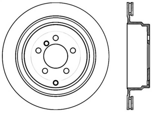 Stoptech - StopTech Sport Cross Drilled Brake Rotor; Rear Right