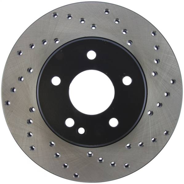 Stoptech - StopTech Sport Cross Drilled Brake Rotor; Front Left