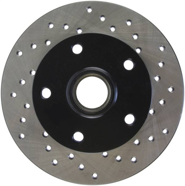 Stoptech - StopTech Sport Cross Drilled Brake Rotor; Rear Left