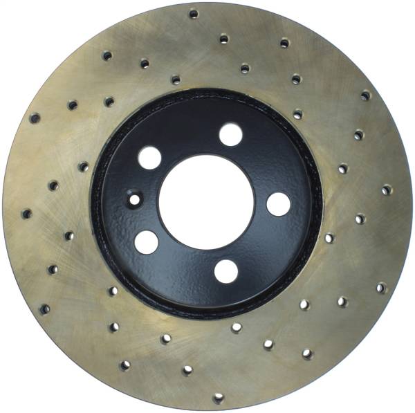 Stoptech - StopTech Sport Cross Drilled Brake Rotor; Front Left