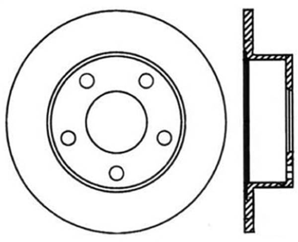 Stoptech - StopTech Sport Cross Drilled Brake Rotor; Rear Left