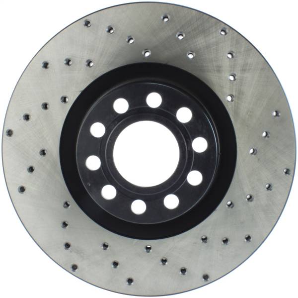 Stoptech - StopTech Sport Cross Drilled Brake Rotor; Front Left