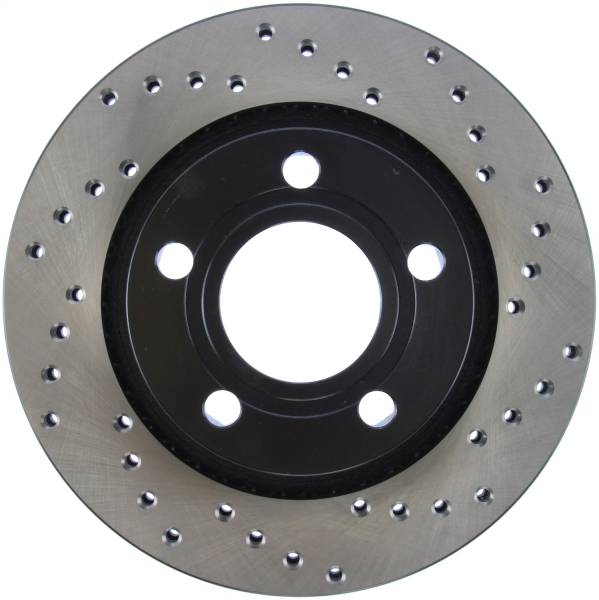 Stoptech - StopTech Sport Cross Drilled Brake Rotor; Rear Left