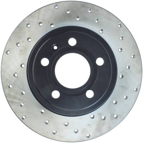 Stoptech - StopTech Sport Cross Drilled Brake Rotor; Rear Left