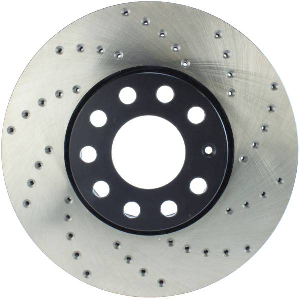 Stoptech - StopTech Sport Cross Drilled Brake Rotor; Front Left