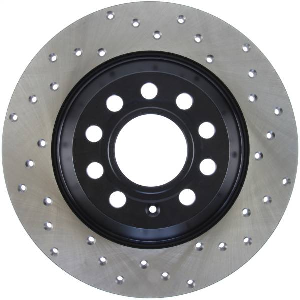 Stoptech - StopTech Sport Cross Drilled Brake Rotor; Rear Left