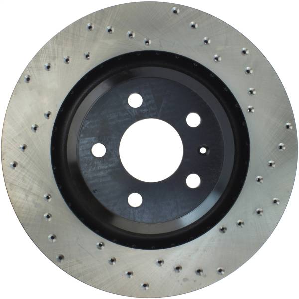 Stoptech - StopTech Sport Cross Drilled Brake Rotor; Rear Left