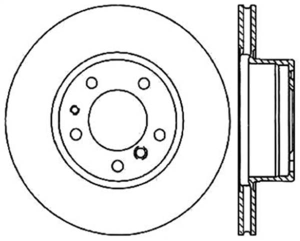 Stoptech - StopTech Sport Cross Drilled Brake Rotor; Front Right