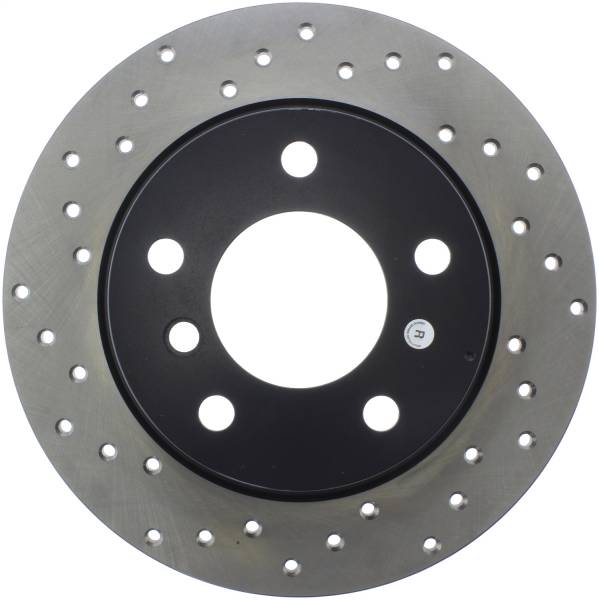 Stoptech - StopTech Sport Cross Drilled Brake Rotor; Rear Right