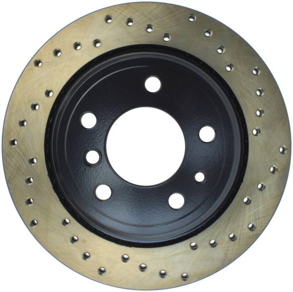 Stoptech - StopTech Sport Cross Drilled Brake Rotor; Rear Left