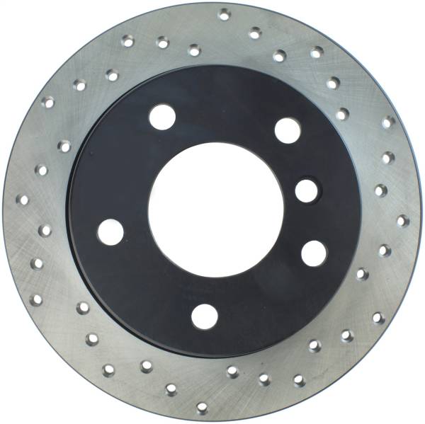 Stoptech - StopTech Sport Cross Drilled Brake Rotor; Rear Left