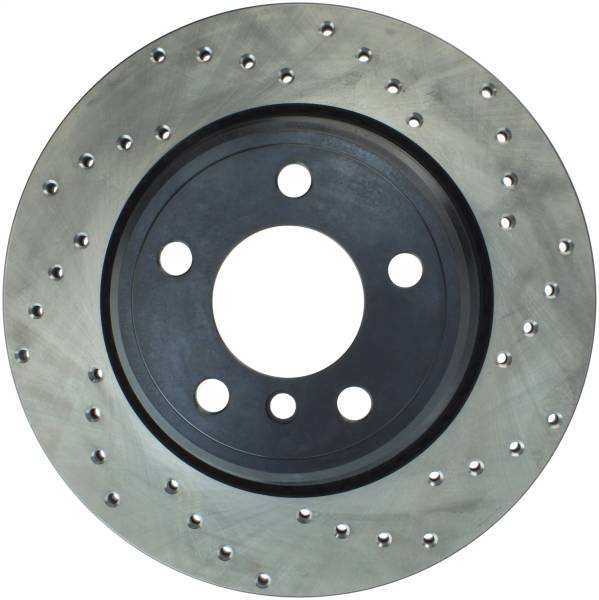 Stoptech - StopTech Sport Cross Drilled Brake Rotor; Rear Left
