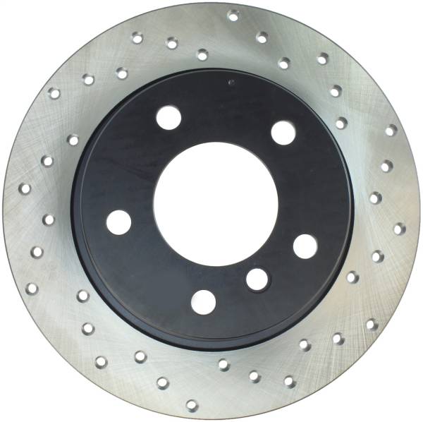 Stoptech - StopTech Sport Cross Drilled Brake Rotor; Rear Left