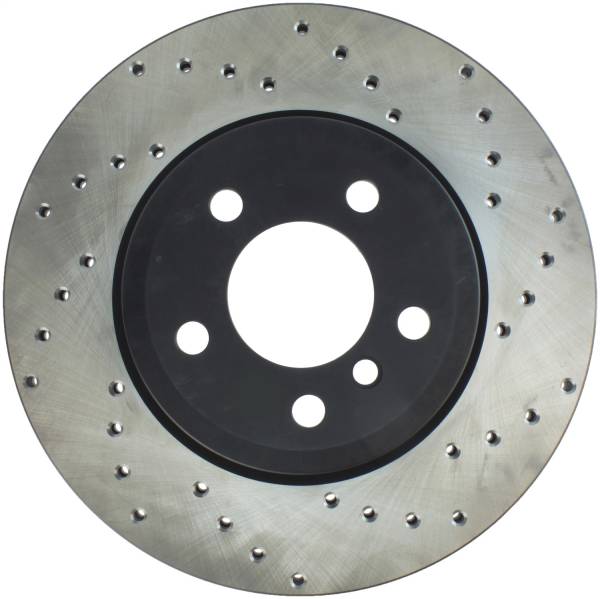 Stoptech - StopTech Sport Cross Drilled Brake Rotor; Front Left