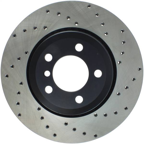 Stoptech - StopTech Sport Cross Drilled Brake Rotor; Rear Left