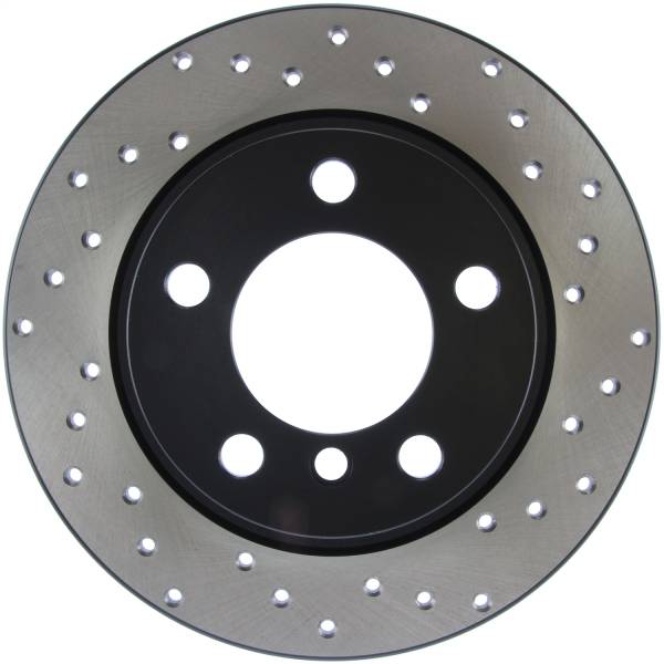 Stoptech - StopTech Sport Cross Drilled Brake Rotor; Rear Left